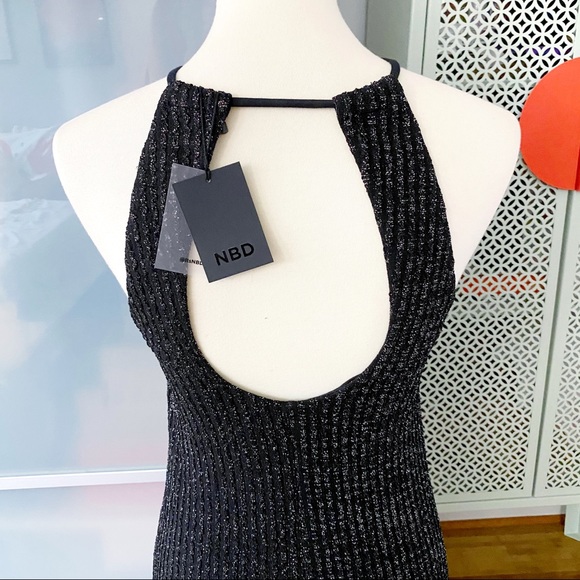 NWT Revolve NBD Cami Mini Dress in Metallic Black - Picture 6 of 13